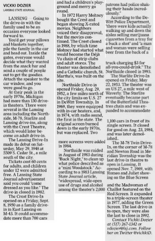 Crest Drive-In Theatre - Oct 18 2015 Article